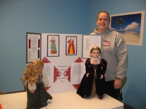Kate with her Elizabethan Costume Project